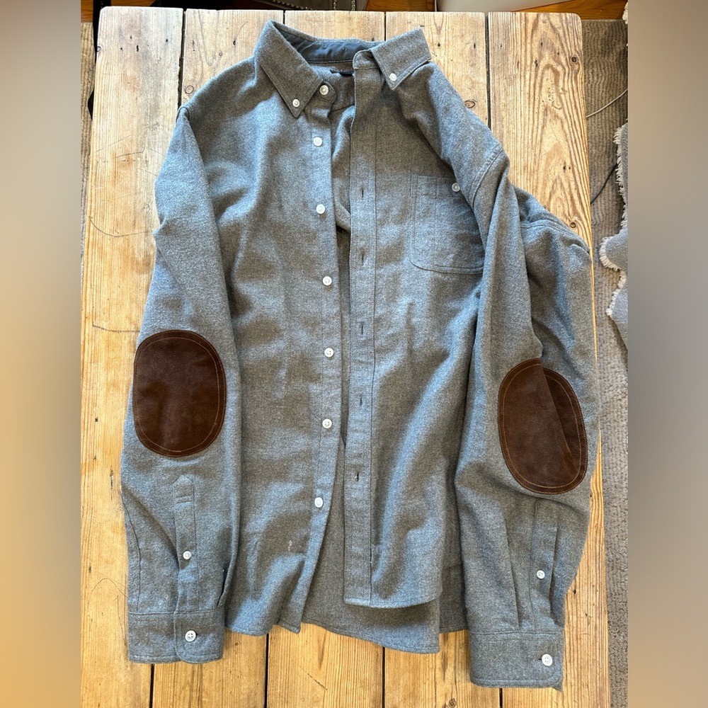 J. Crew Gray Cotton Wool Flannel